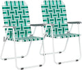 Green 2 Pack Webbed Folding Lawn Chair F87728