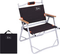 Camping Beach Chair, Heavy Duty Triangular Frame, Easy Folding with Portable Bag and Back Pocket, Dark Brown D716