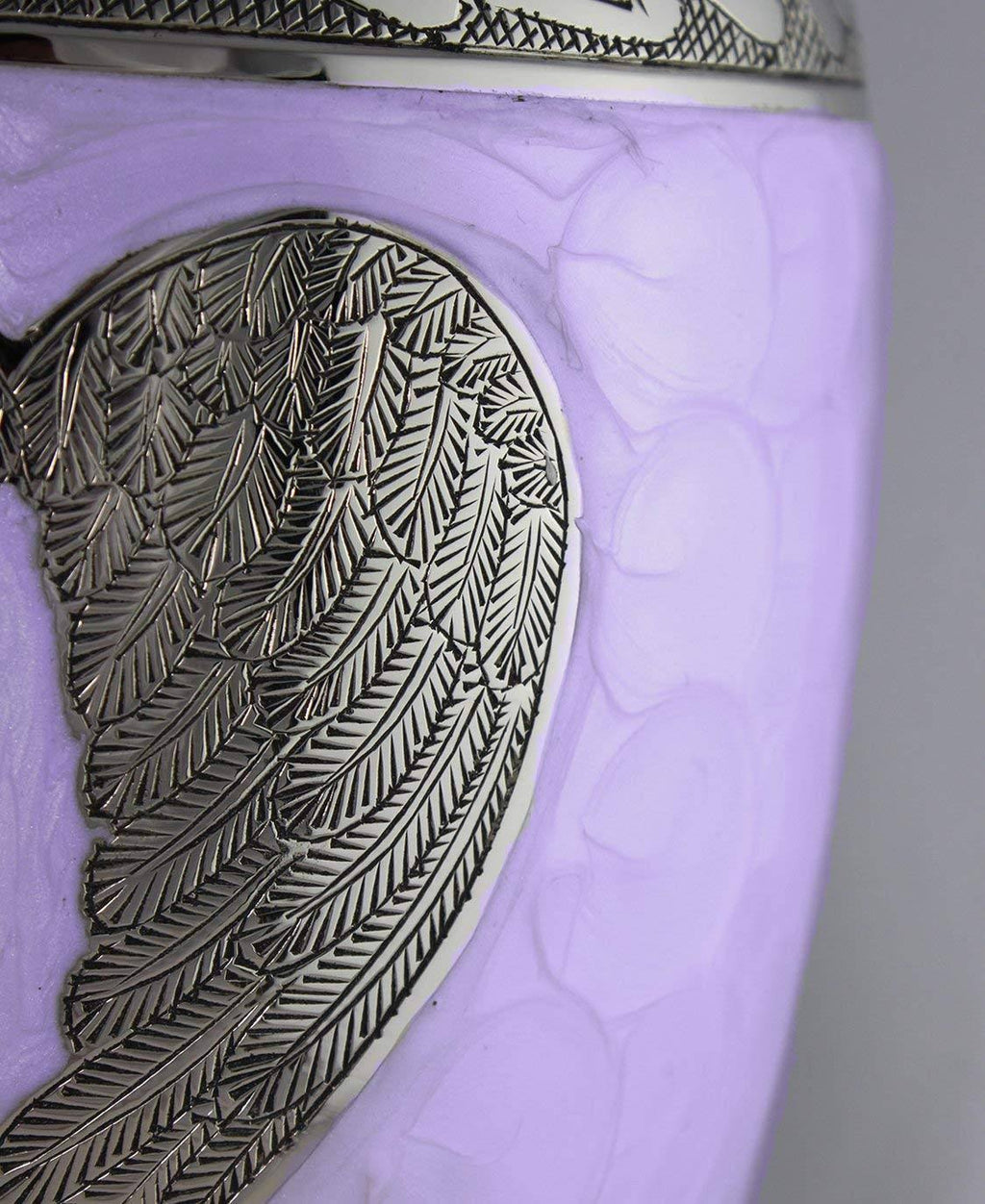 Lilac/Silver Angel Wings Cremation Urns P76242