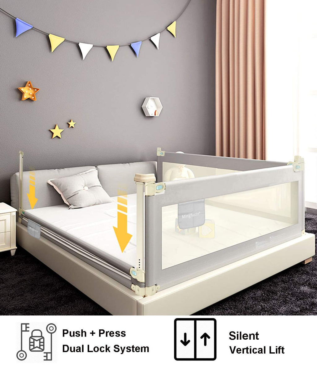 Toddler Bed Rail Guard with Double Lock F1429