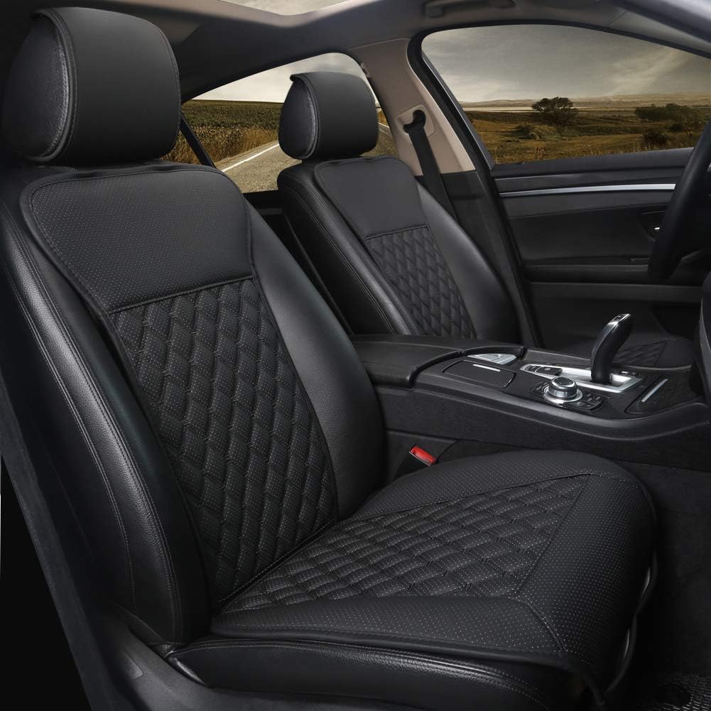 Beige Diamond Pattern Car Seat Covers G63746