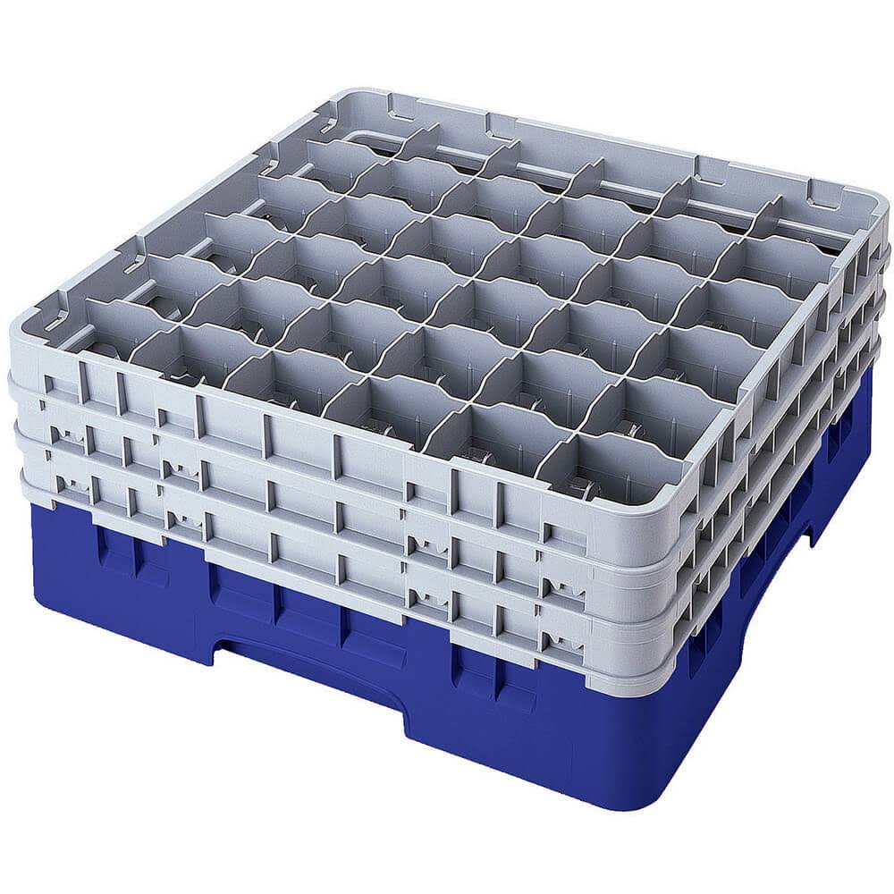 Blue Stackable Compartment Glass Rack X757