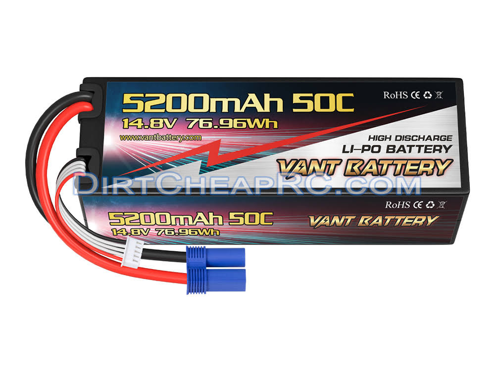 14.8V 5200mAh 4S 50C-100C Hardcase Lipo Battery Pack with EC5 Connector S728368