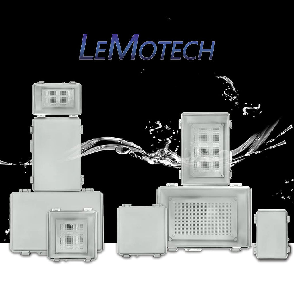 ABS IP67 Waterproof Junction Box with Mounting Plate 11.4x7.5x5.5 inch Pack of 2 T70776