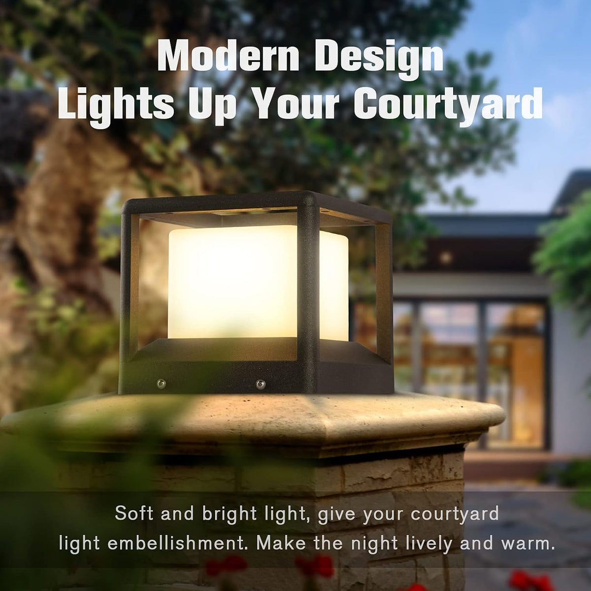 Solar Post Cap Light 3000K IP65 Waterproof F4369