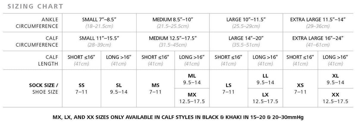 20-30 mmHg Microfiber Calf Compression E1521