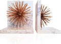 Gold Starburst Metal and Marble Decorative Bookend Set G1121