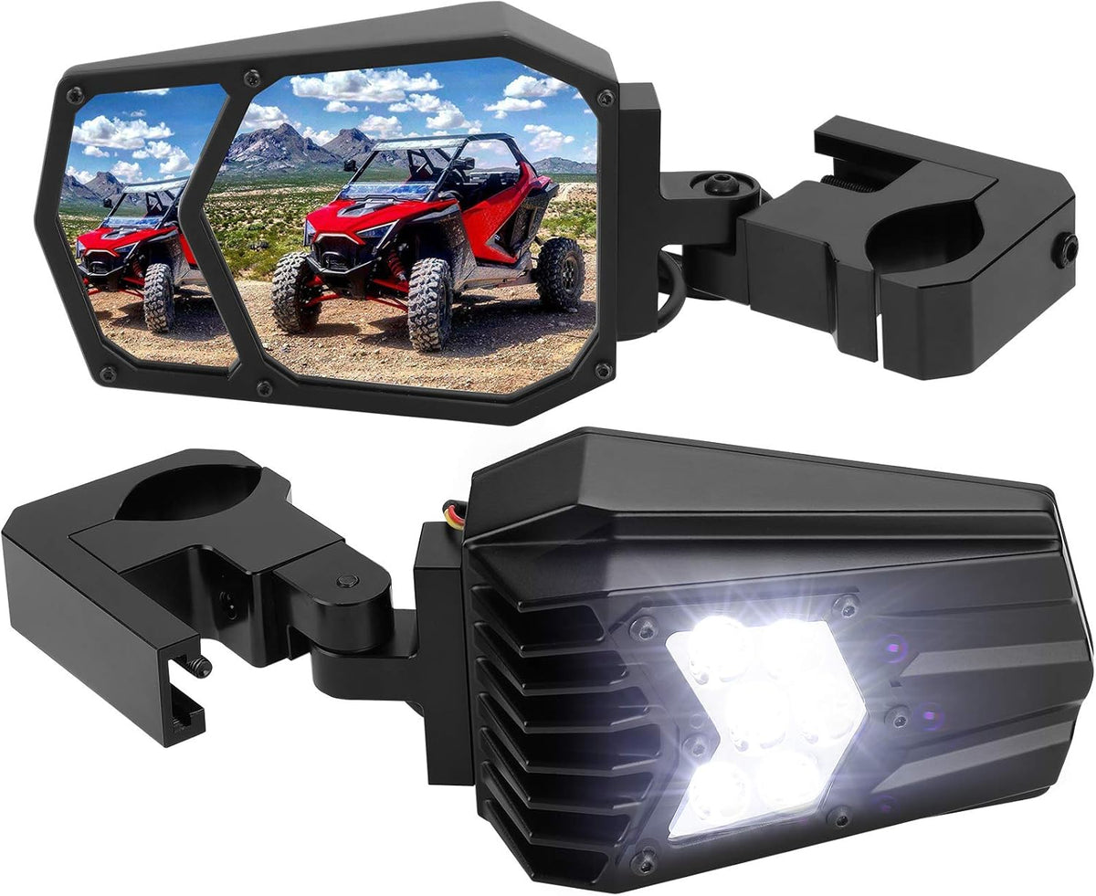 UTV Side Mirrors with Light B94730