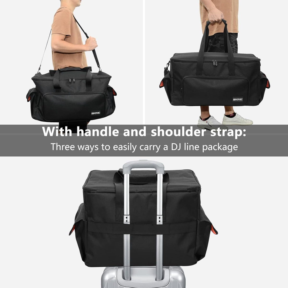 Cable File Bag with Adjustable Dividers and Double Separate Bags C759268