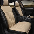 Beige Diamond Pattern Car Seat Covers G63746