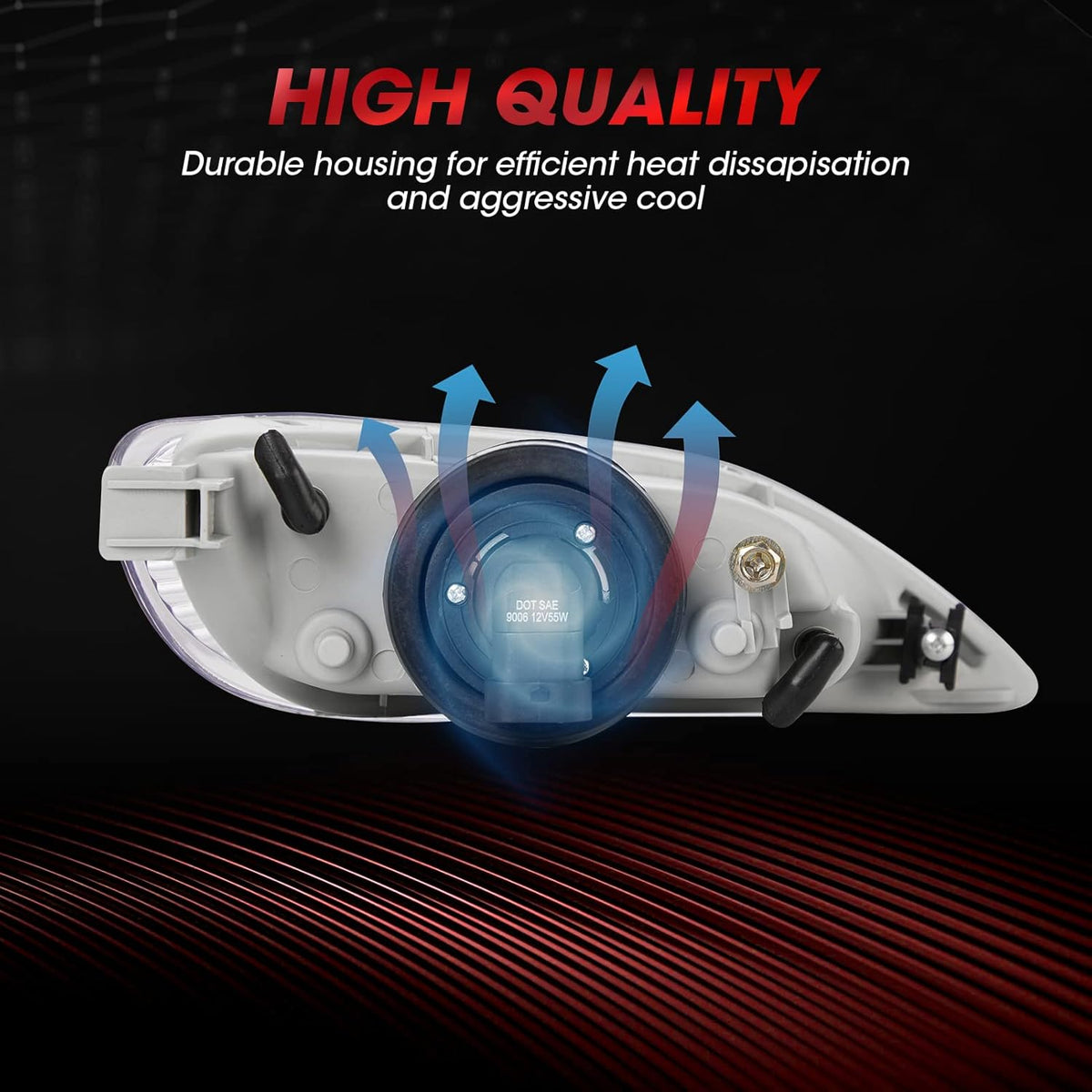 Fog Lights with Halogen Bulbs Switch and Wiring Kit 1 Set H77946