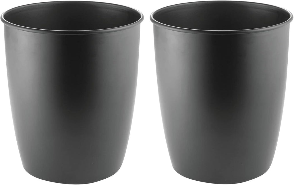 Round Metal Small Trash Can Wastebasket Bin 2 Pack Bronze R655