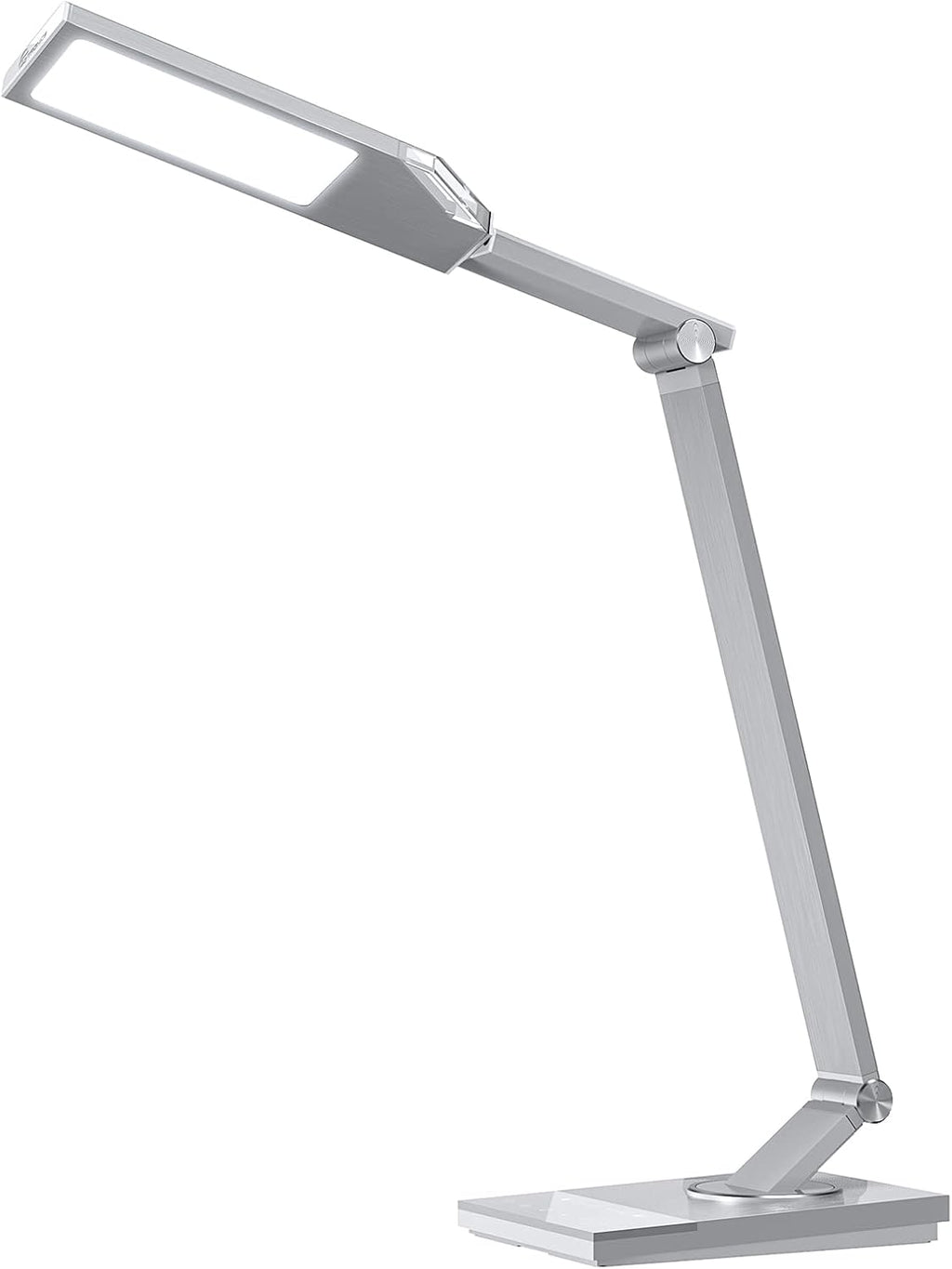 Metal LED Desk Lamp with USB Port, 5 Color Modes & 6 Brightness Levels, Grey G4442