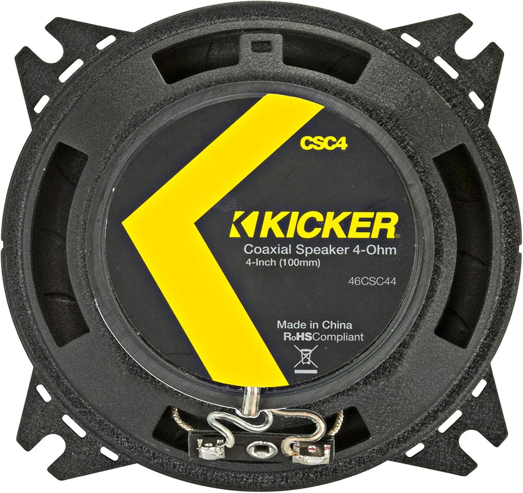 4 Inch Car Audio Speaker with Woofers, Yellow (2 Pack) V790416