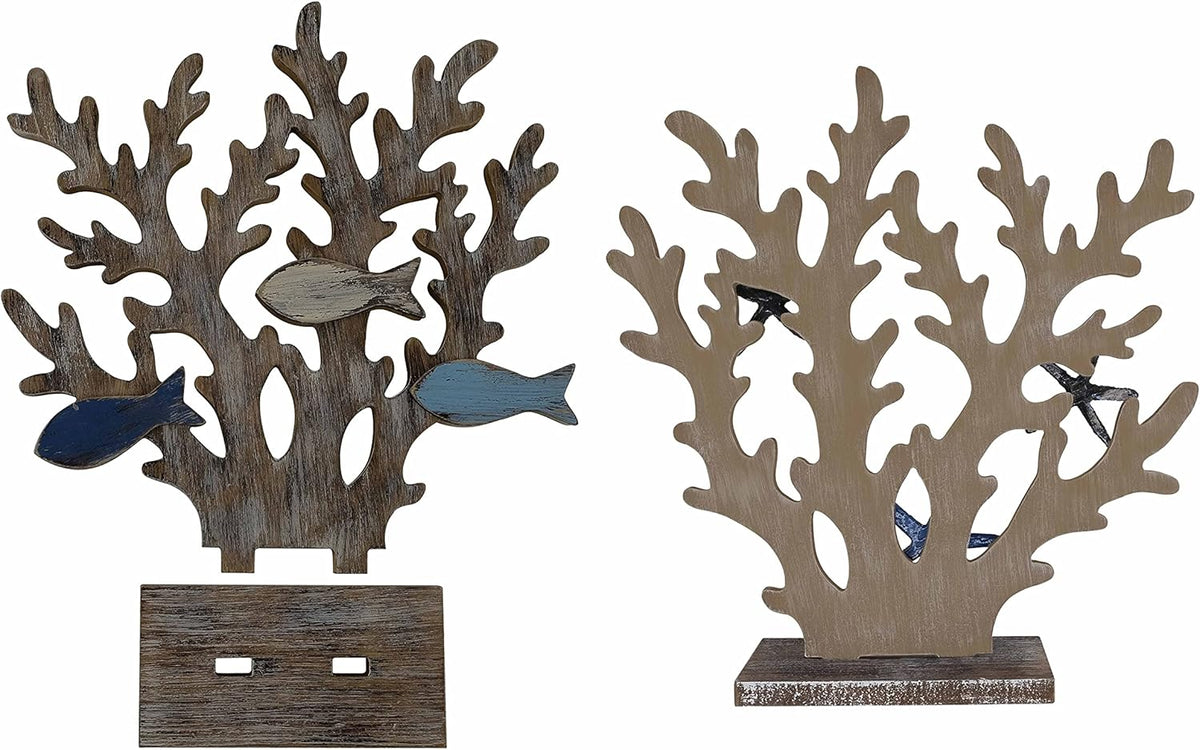 Coral Decor Beach Decor Centerpiece Set of 2 Pack F92090