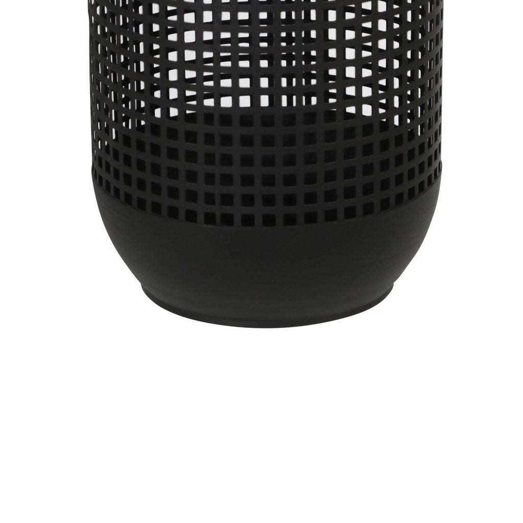 13 Inches Caged Metal Frame Lantern with Handle J724553
