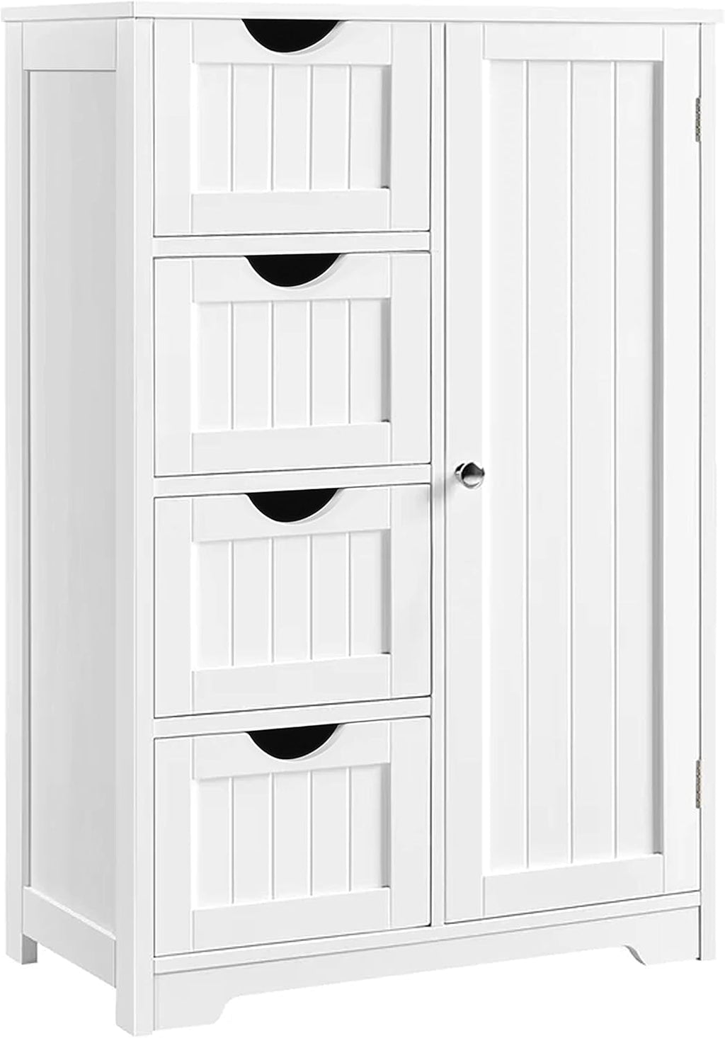 4 Drawer 1 Cupboard Grey Wooden Bathroom Cabinet I461516