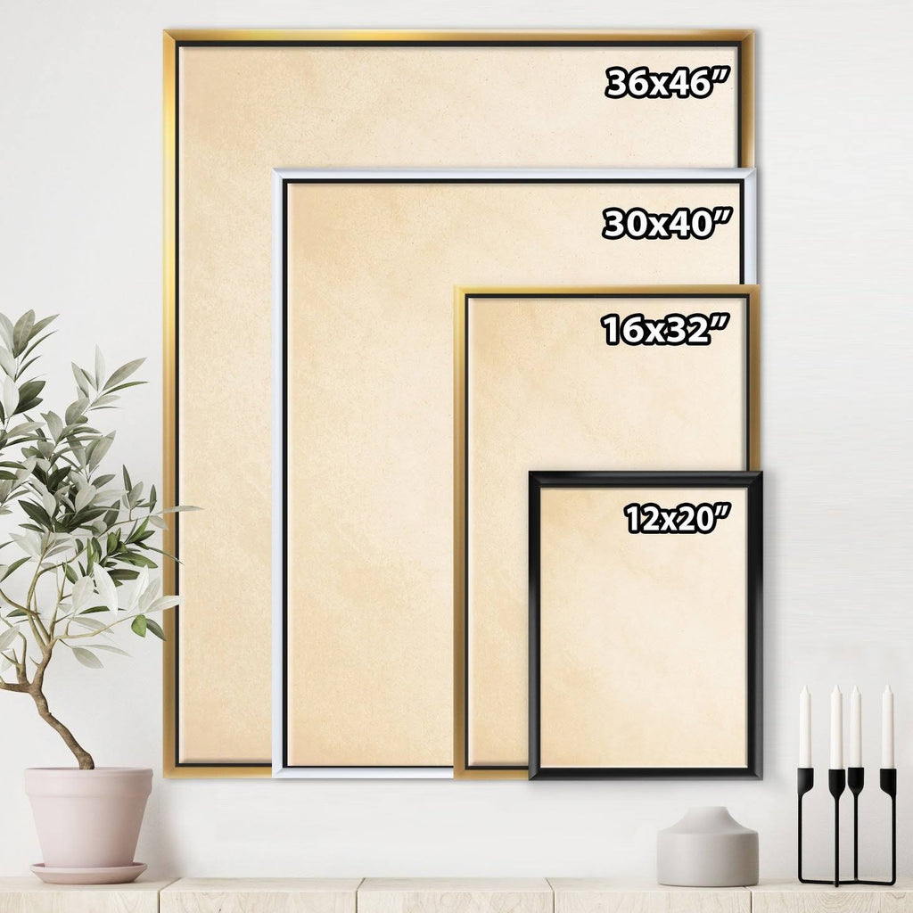 Abstract Blue and Green Framed Canvas 16 in. Wide x 32 in. High S773