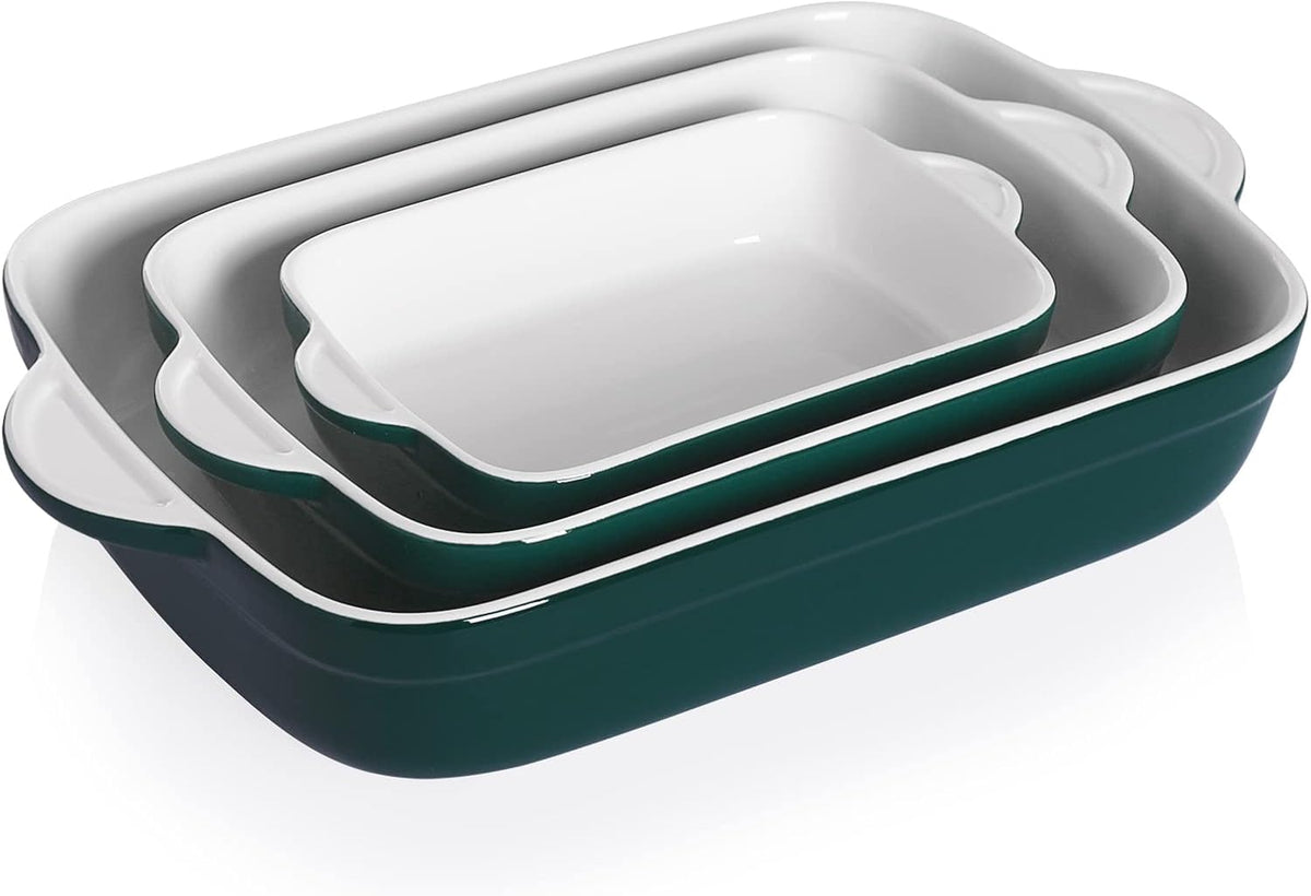 Ceramic Non-Stick Rectangular Baking Dish Set of 3 A77921