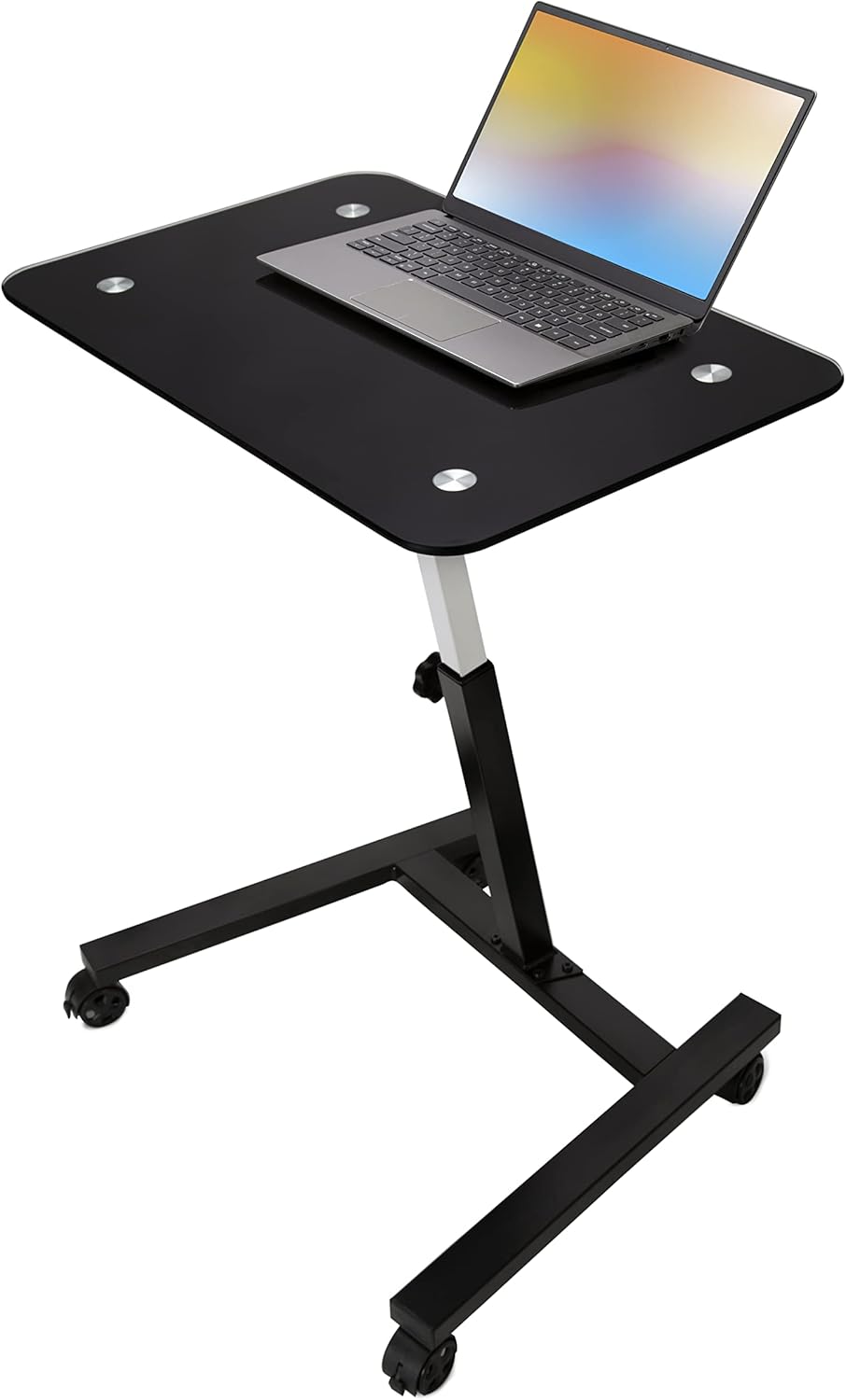 Black Height Adjustable Mobile Laptop Desk Cart T206197