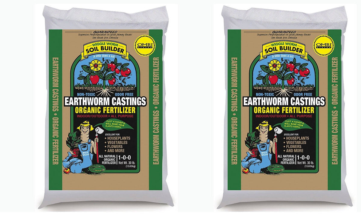 Organic Earthworm Castings Fertilizer 2x30-Pound Case C8550