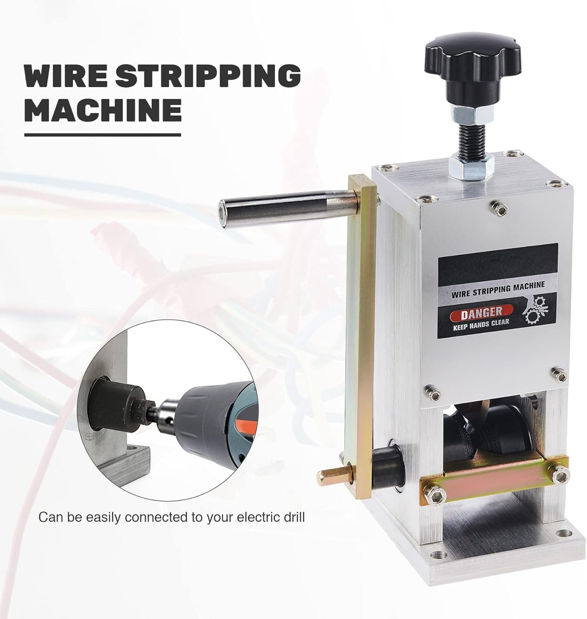 Manual Scrap Wire Stripping Machine, Copper Wire Peeler, Compact Portable Aluminum Alloy Q16379