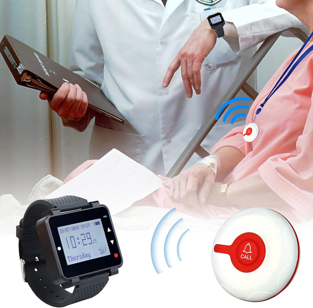 Wireless Caregiver Pager with 2 SOS Call Buttons Z96774