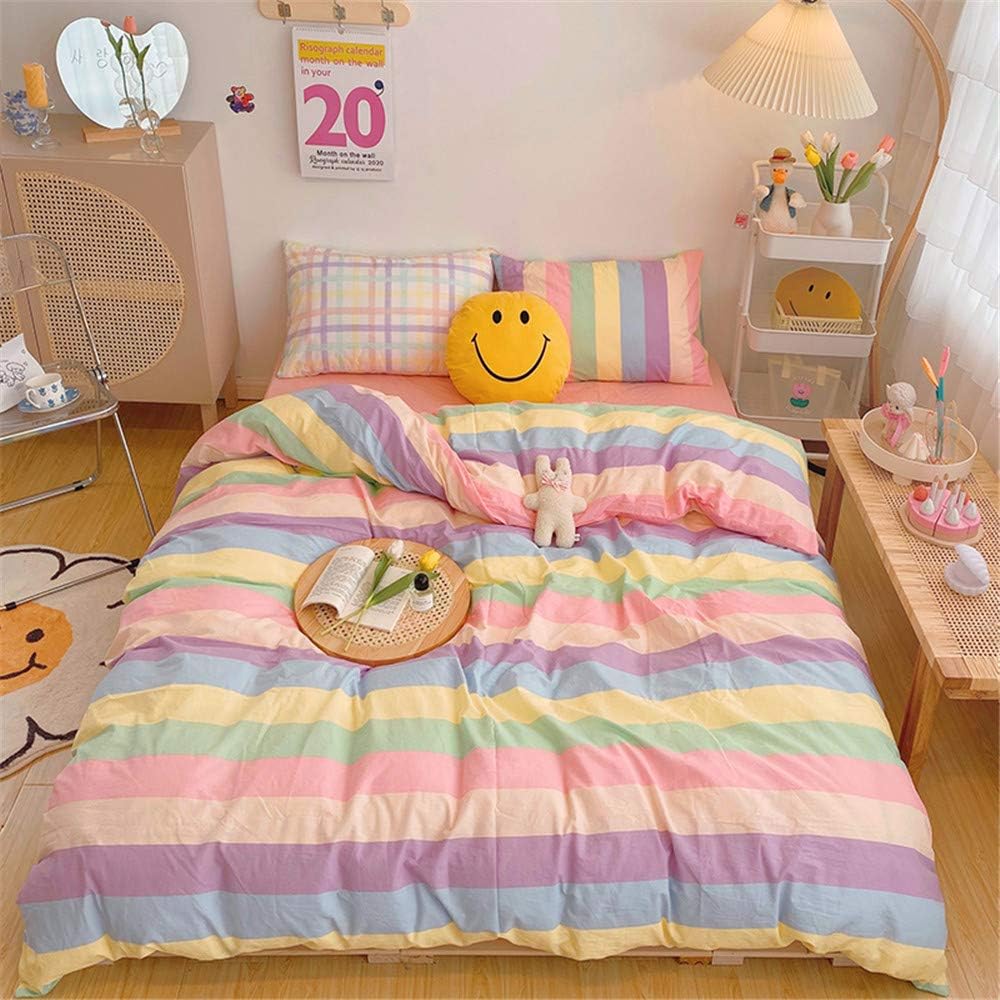 Cartoon Rainbow Pure Cotton Bedding Set 3 PCS Twin Size Y34331