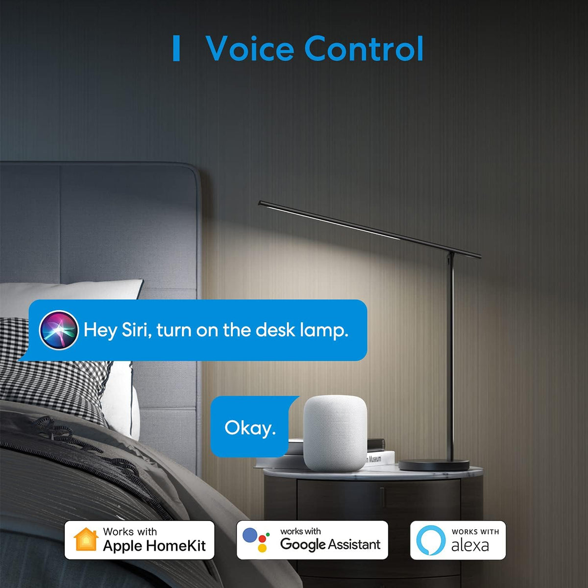 Smart LED Desk Lamp with Tunable White and Remote Control Z1466