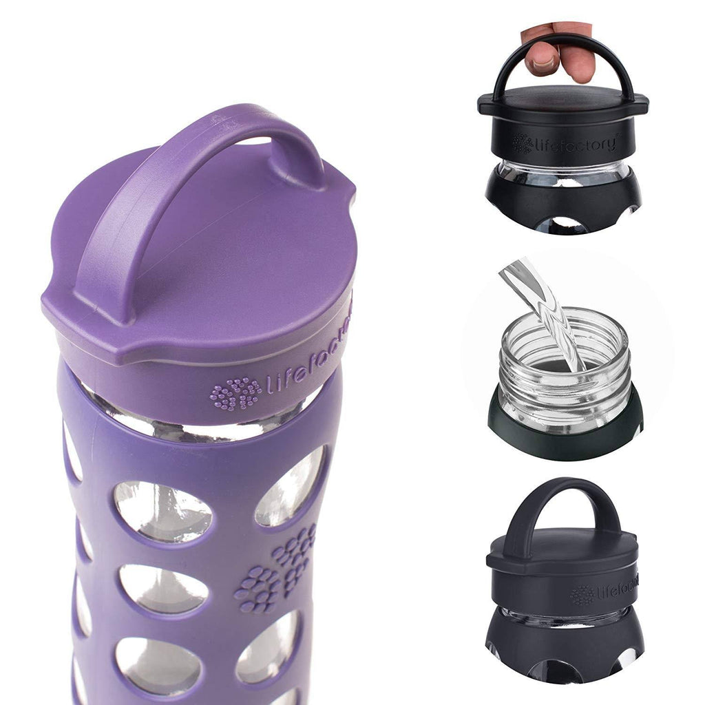 16-Ounce BPA-Free Glass Water Bottle with Silicone Sleeve U361