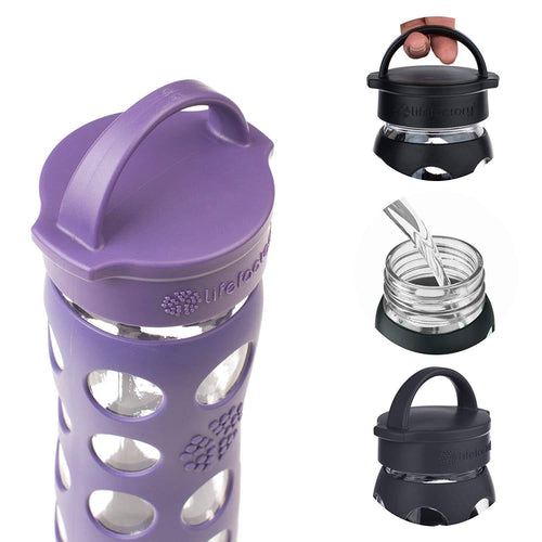16-Ounce BPA-Free Glass Water Bottle with Silicone Sleeve U361