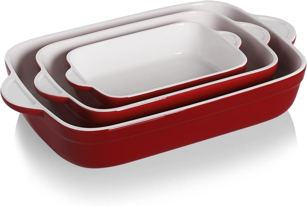 Ceramic Non-Stick Rectangular Baking Dish Set of 3 A77921