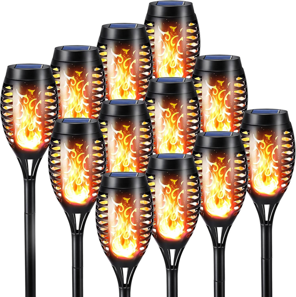 12 Pack Waterproof Solar Flame Lights V84962
