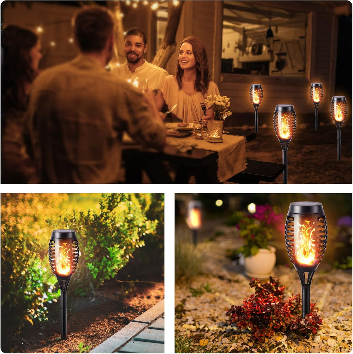 12 Pack Waterproof Solar Flame Lights V84962