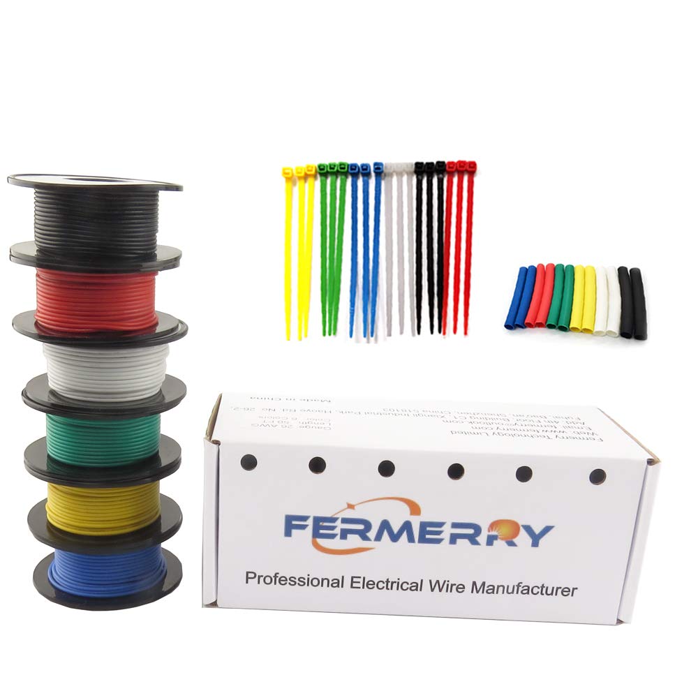 14 Gauge Silicone Electrical Wire 6 Colors 25ft Each C5967