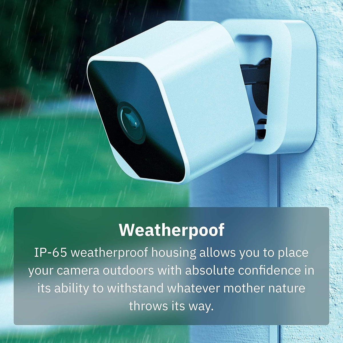 Plug-in Indoor/Outdoor WiFi-Connected Security Camera with Full Color Low-Light Video Z9377