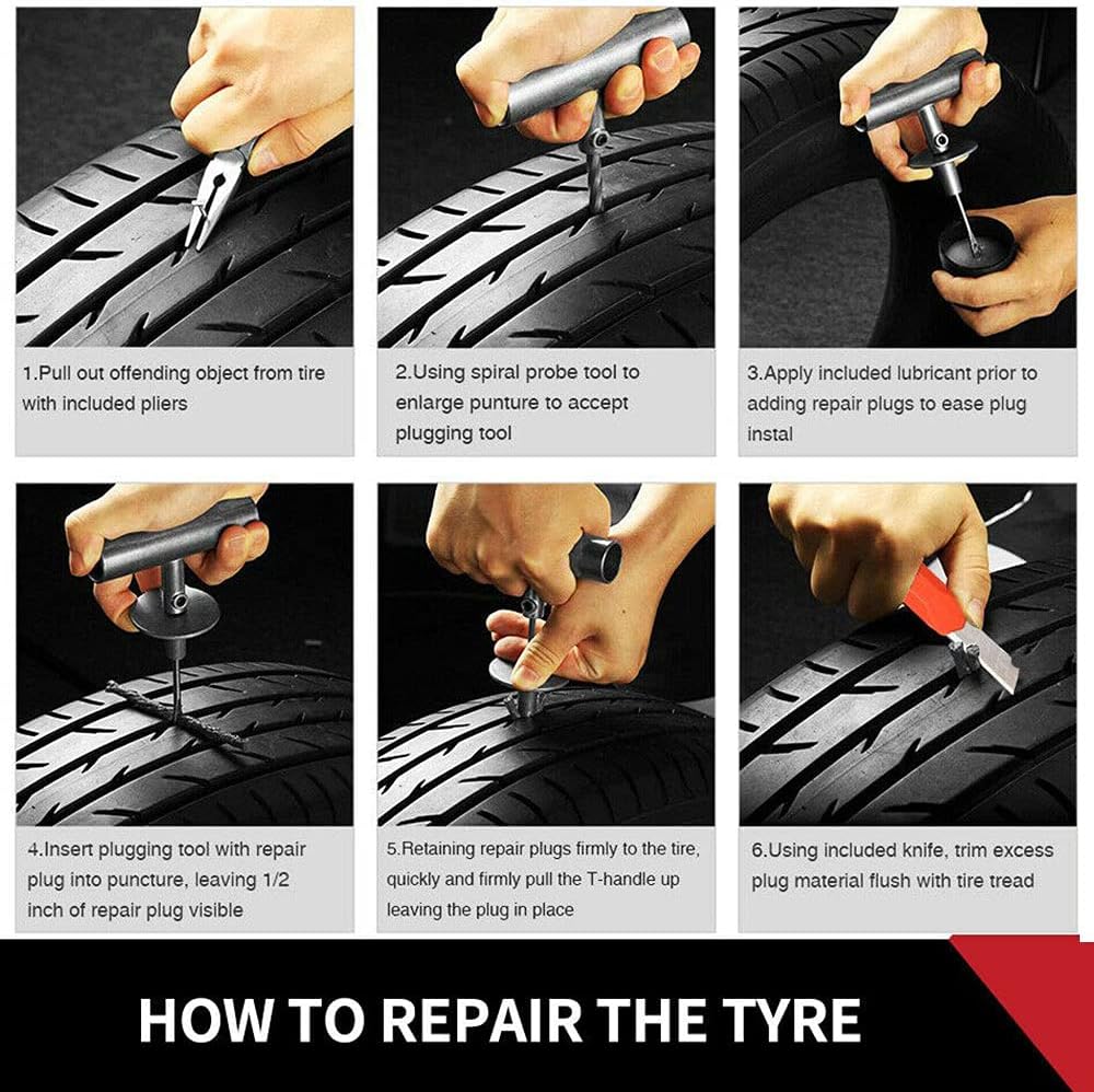 68 PCS Heavy Duty Tire Repair Kit T6872