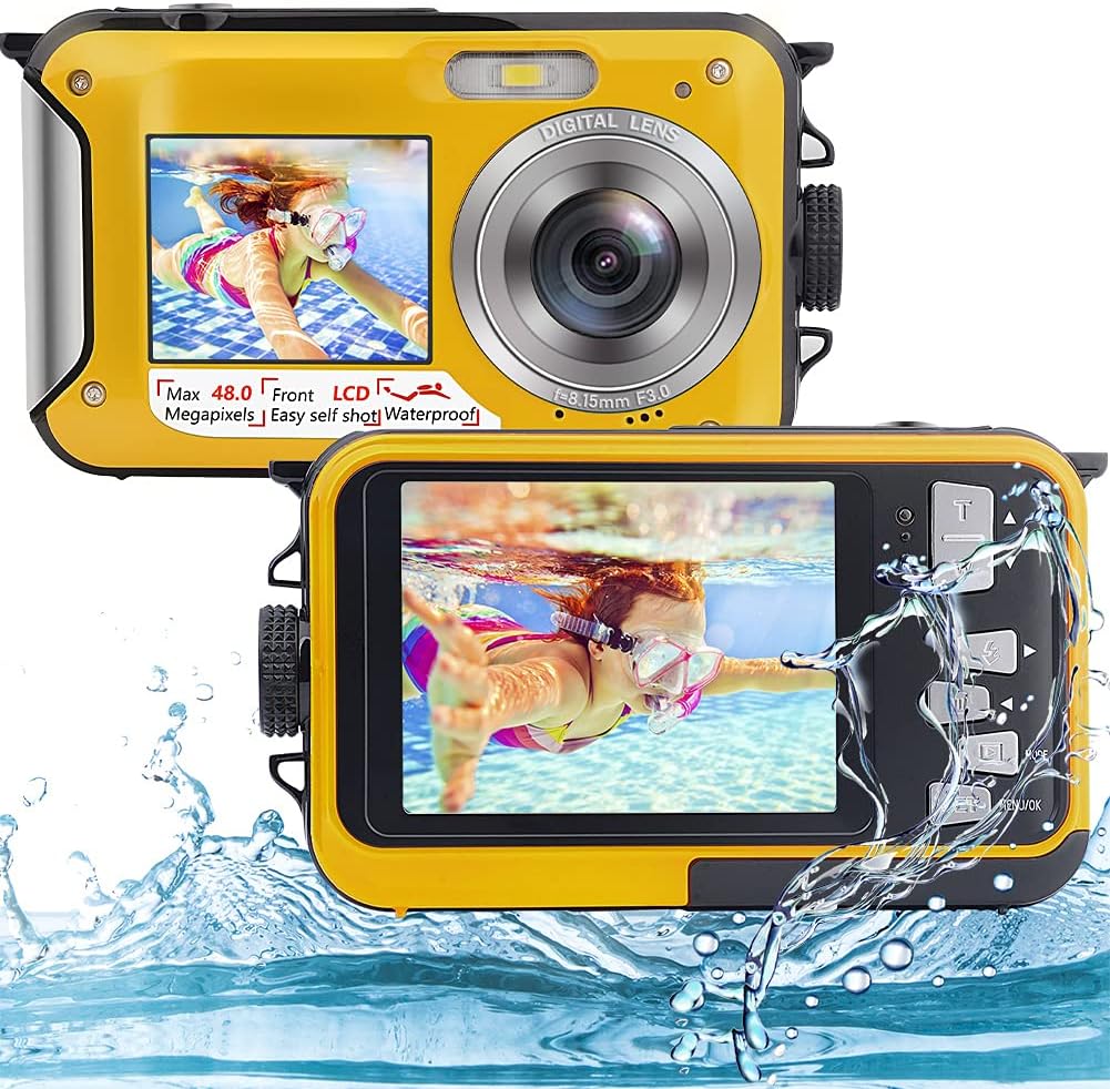 2.7K 48MP Waterproof Underwater Camera Dual Screen 16X Zoom A961625