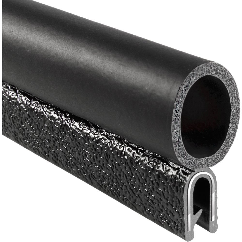 PVC EPDM Rubber Trim Seal with Top Bulb, 3/32” Edge, 3/4” Bulb, 25’ Length P78278