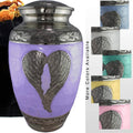 Lilac/Silver Angel Wings Cremation Urns P76242