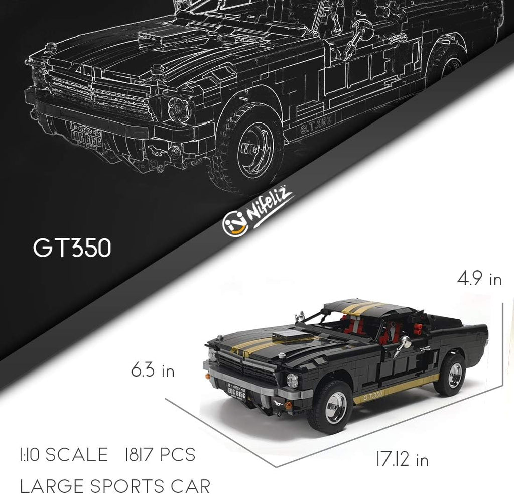 1965s GT350 Race Car Building Set (1,817 Pieces) D2899