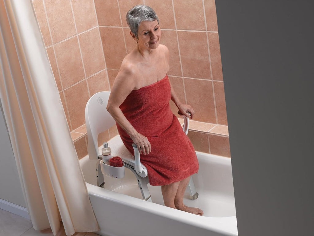 Adjustable Bath Safety Shower Chair with Back and Arm Rests I1066