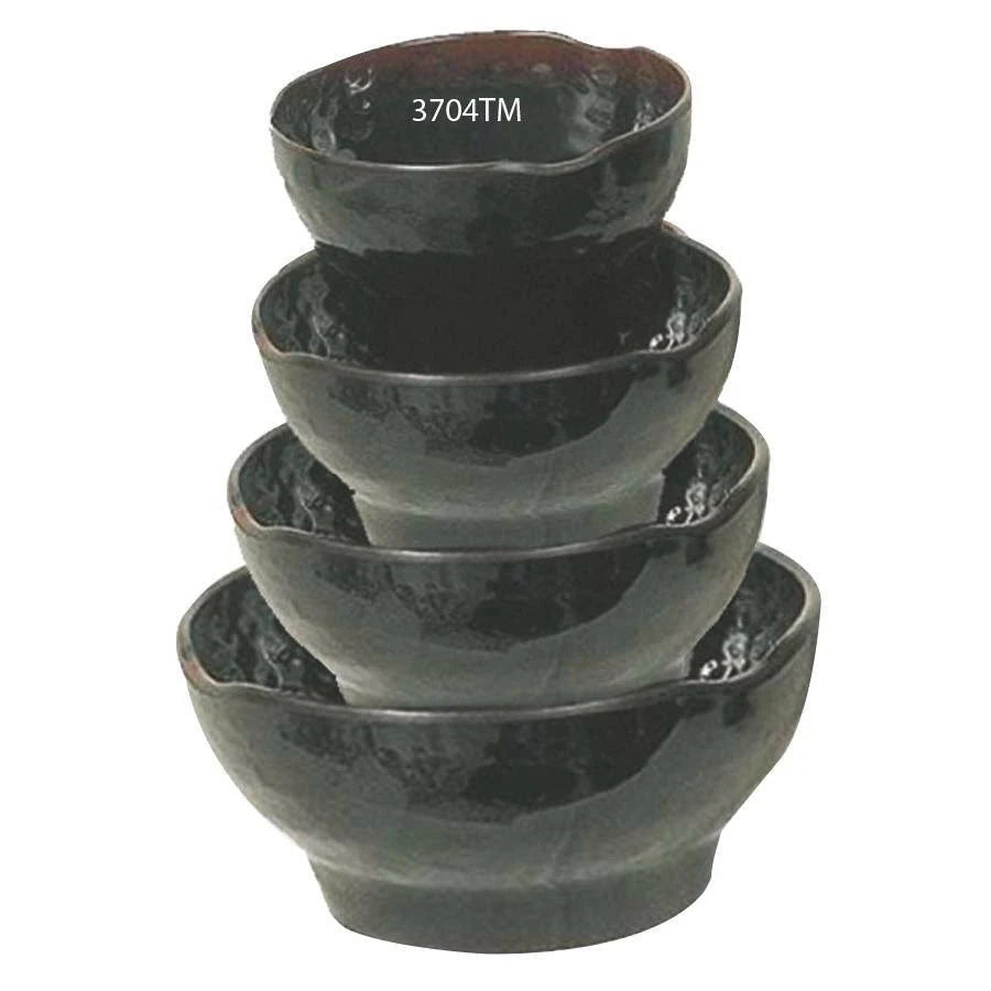 Black 10 oz Melamine Rice Bowl D687