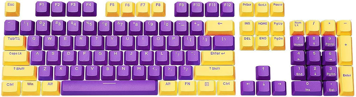 Black White 136 Keycap Set Cherry Profile PBT Keycaps N744861