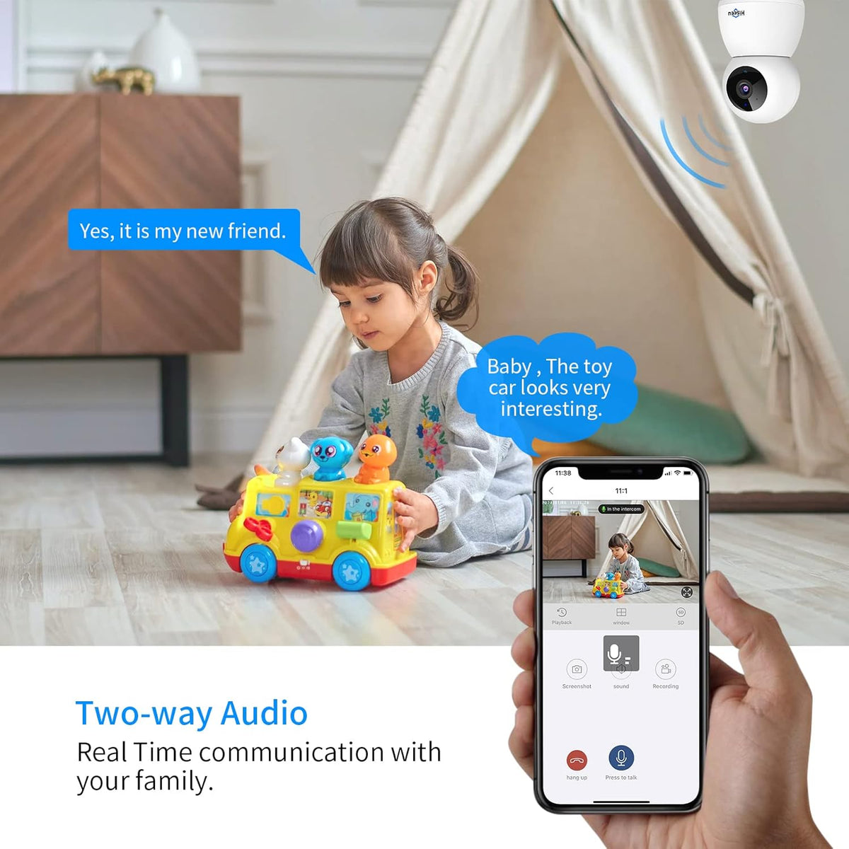 3MP Wireless Security Camera with Night Vision Pack of 2 D598
