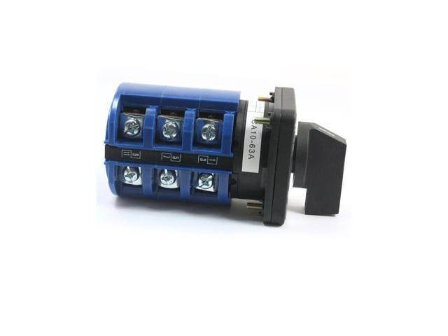 63A 12 Screw Terminal 3 Phase Rotary Cam Changeover Switch 2 Pcs O99177