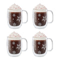 4pc Coffee Glass Mug Set G13470