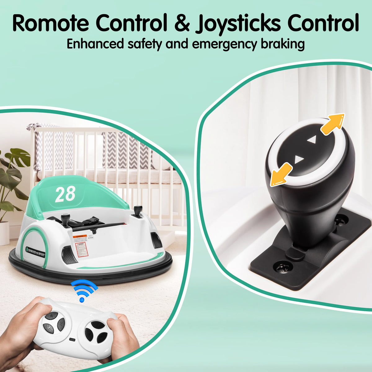 12V Bumper Car for Kids with Remote Control J90472