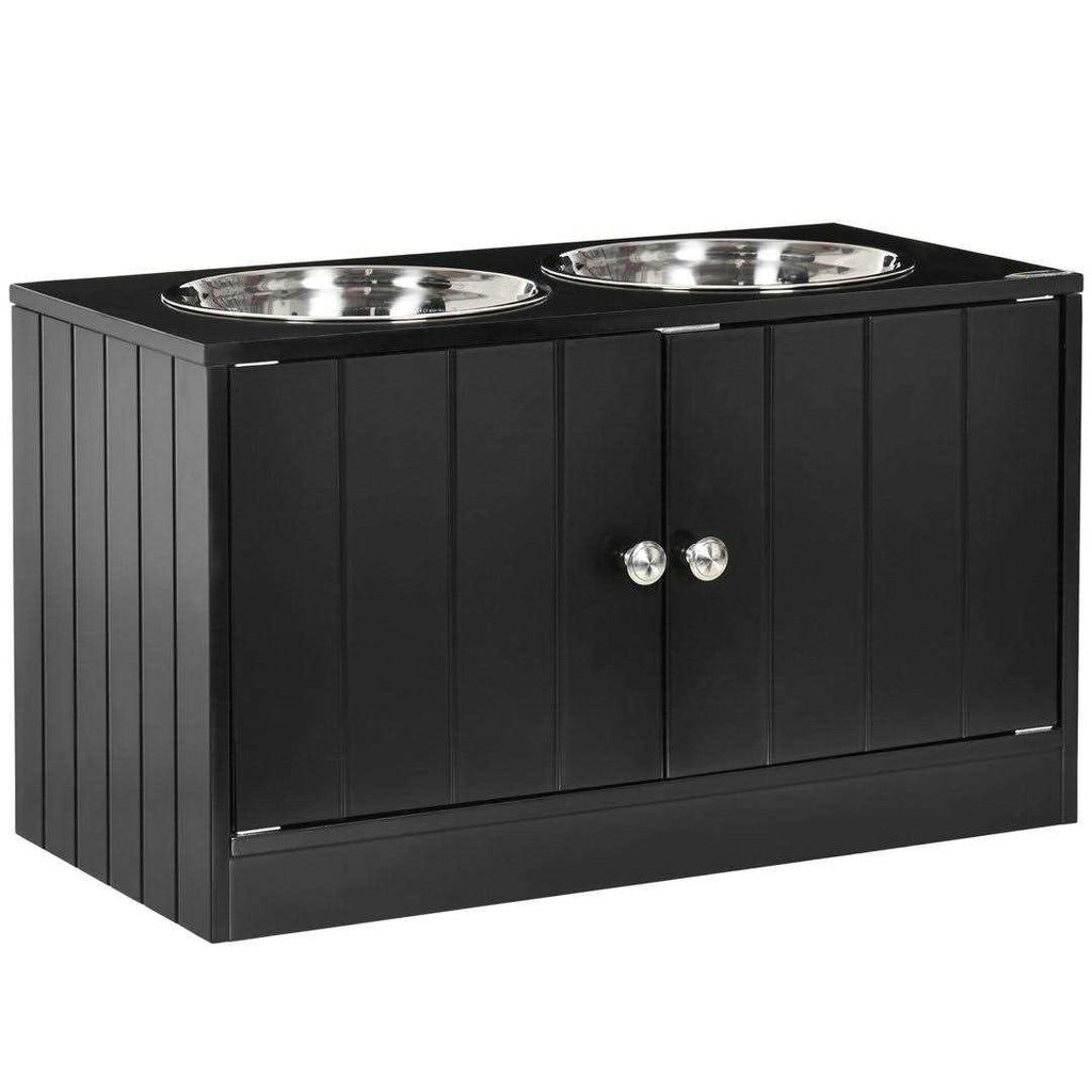 Large Elevated Dog Bowls with Storage Cabinet V52763