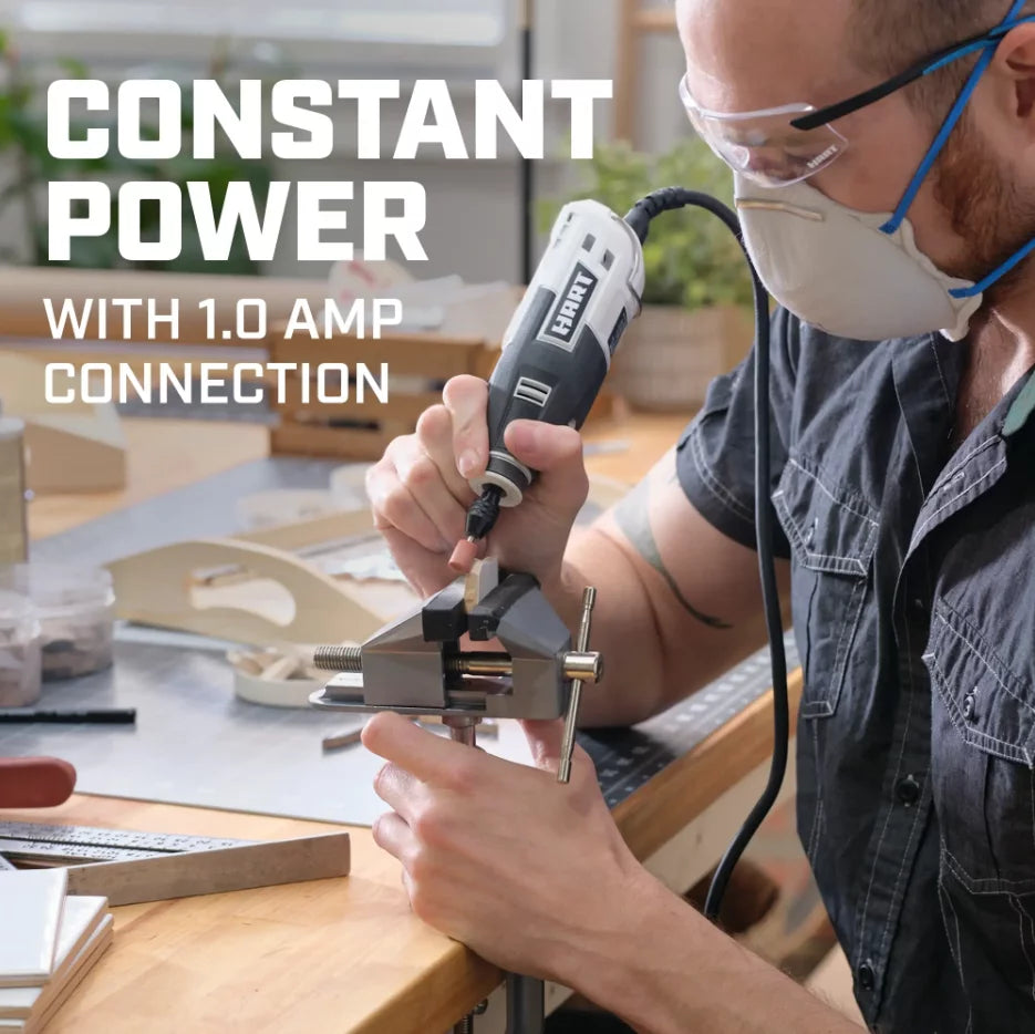 1 Amp 2-Speed Rotary Tool Kit with 10 Accessories Q13009